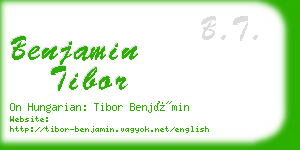 benjamin tibor business card